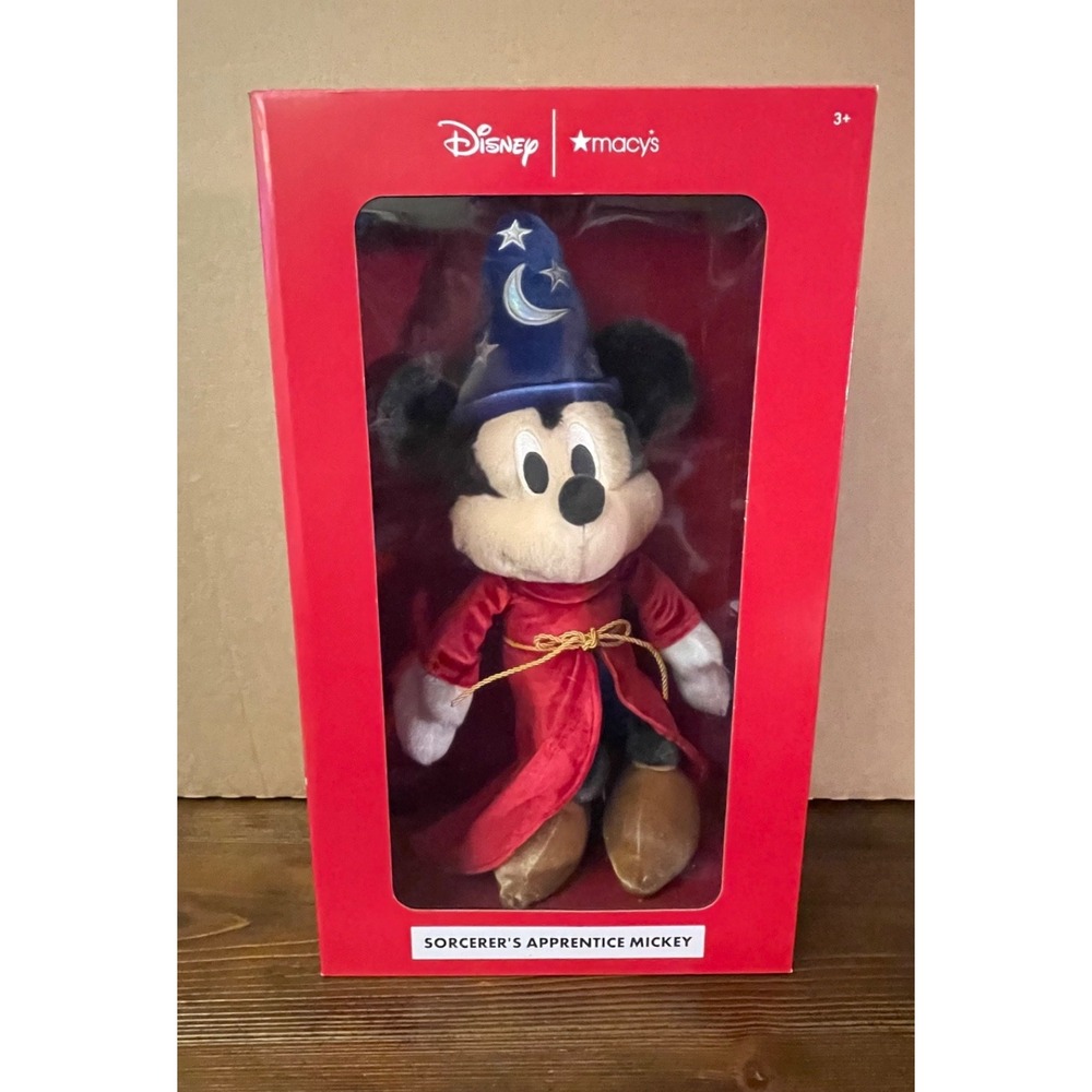 Disney Macys Sorcerer Apprentice Mickey Mouse 16" Plush 100th Parade Just Play